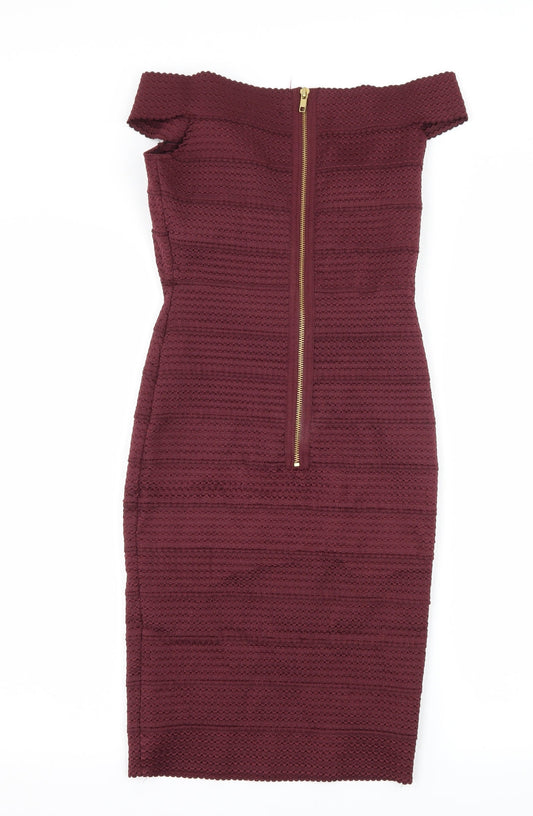 New Look Womens Red Bodycon Size 8