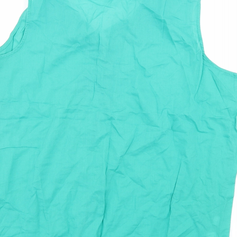 Womens UK Size L LOFT Green Basic Blouse
