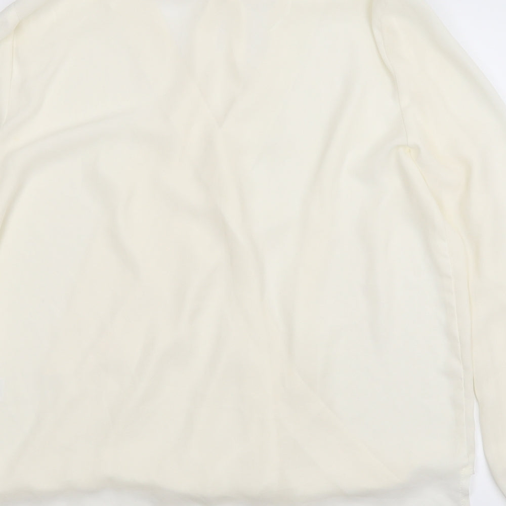 Papaya Womens Beige Basic Blouse Size 16