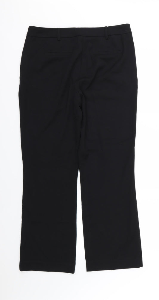TU Womens Black Rayon Trousers Size 14 L28 in