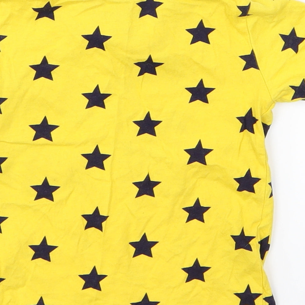 Primark Baby Yellow Jersey Basic T-Shirt Size 12-18 Months - Star Print