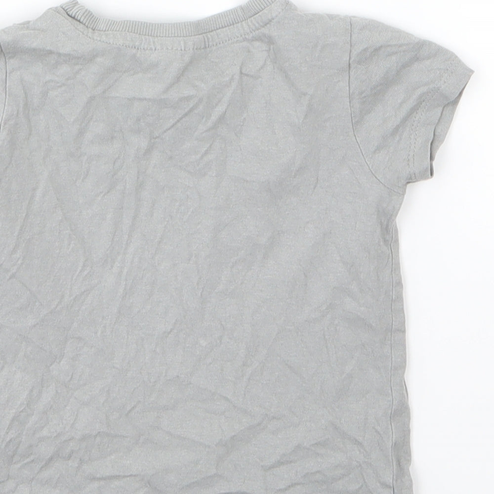 So Cute Boys Grey Jersey Basic T-Shirt Size 12-18 Months - Croc