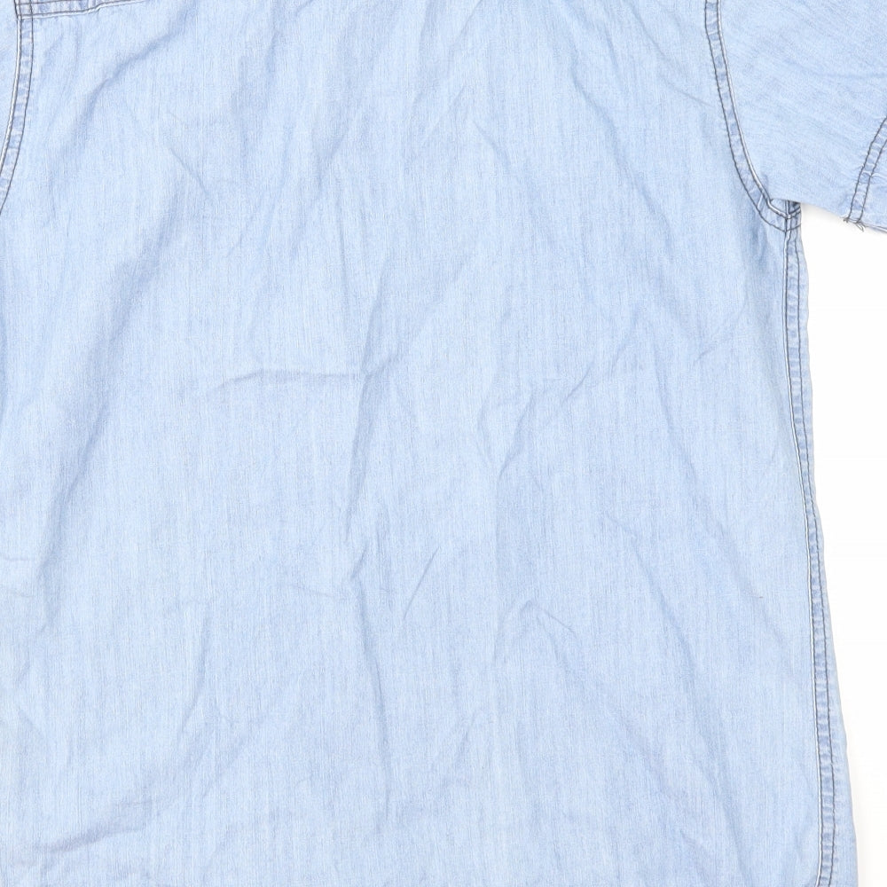 Vintage Clth Co Mens Blue Denim Button-Up Size S