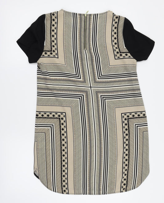 M&S Womens Gold Geometric Basic Blouse Size 10