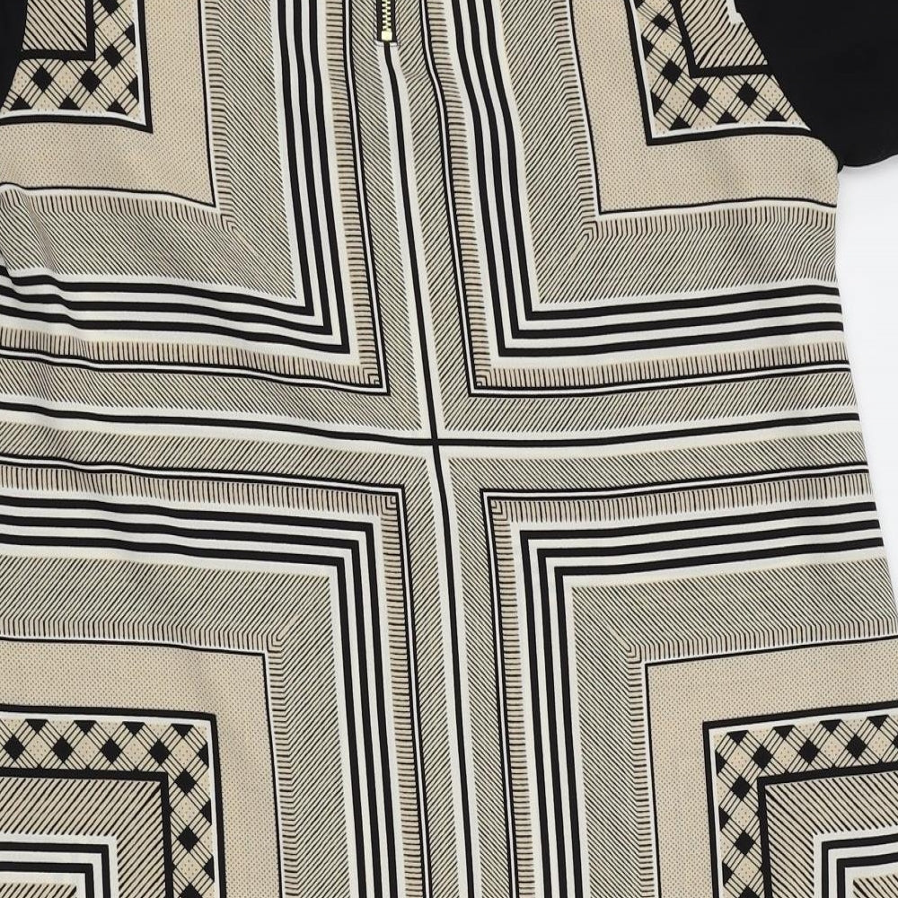 M&S Womens Gold Geometric Basic Blouse Size 10