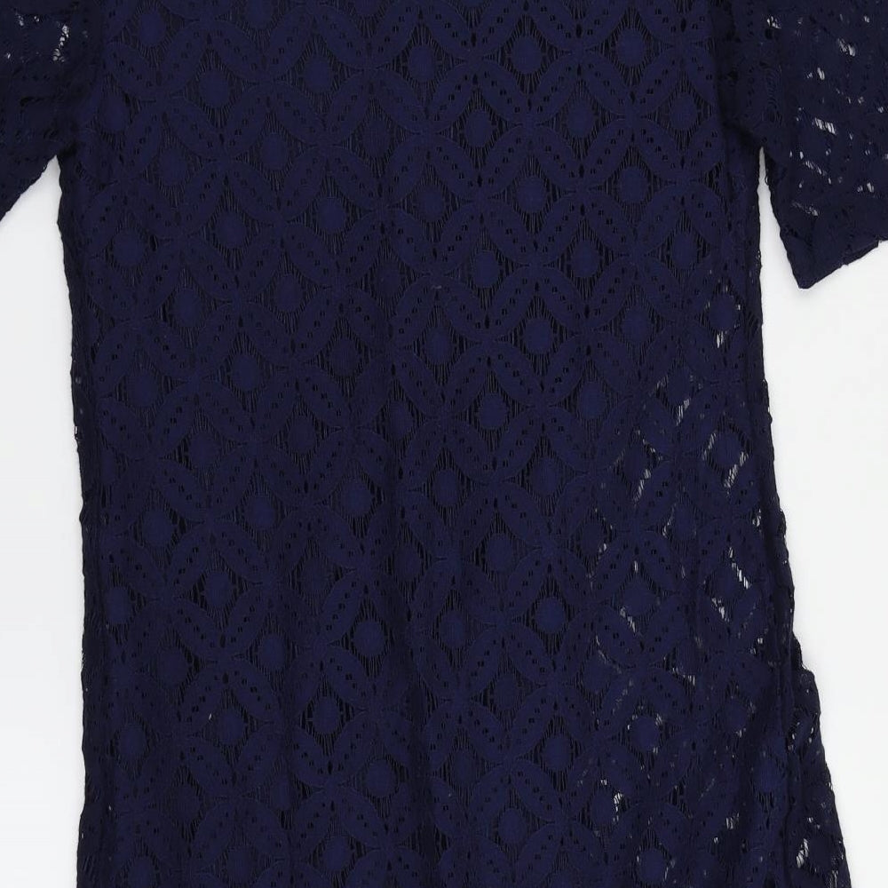 NEXT Womens Blue Floral Pencil Dress Size 10