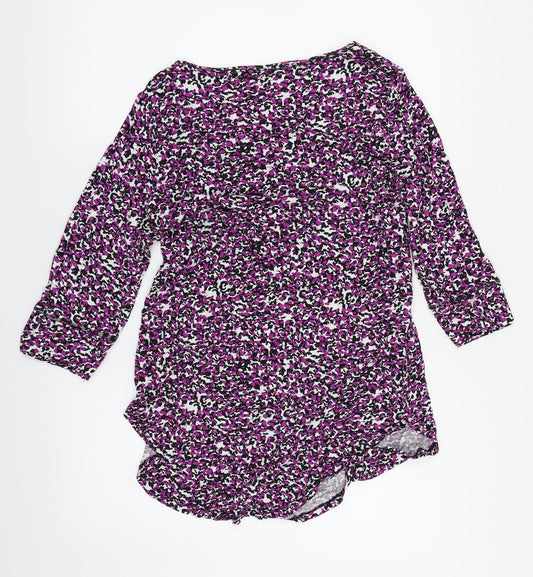 George Womens Multicoloured Animal Print Basic Blouse Size 10