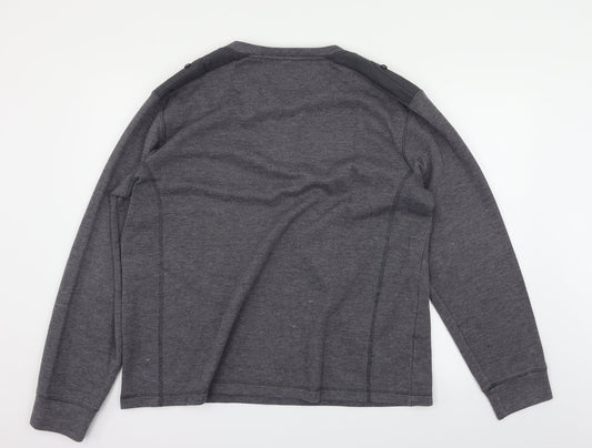 Easy Mens Grey Pullover Jumper Size 2XL