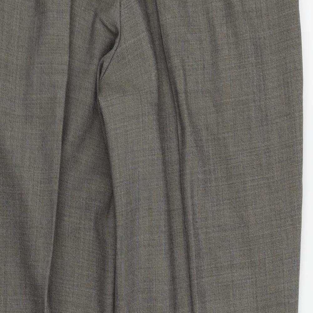 Womens UK Size 32 in M&S Regular Fit Dress Pants Grey Trousers