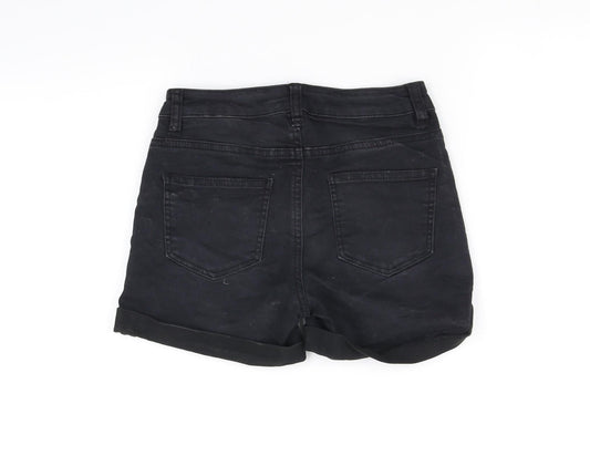 deniem co Womens Black   Hot Pants Shorts Size 4