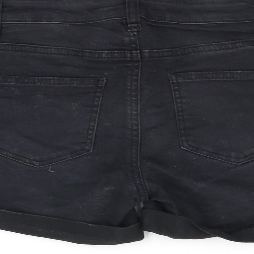 deniem co Womens Black Hot Pants Shorts Size 4