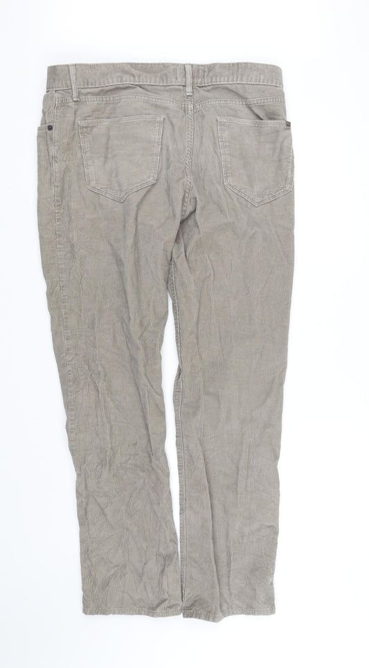 m&s Womens Grey Trousers Size L L33 in
