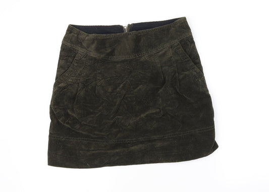ken Womens Green Flare Skirt Size 8