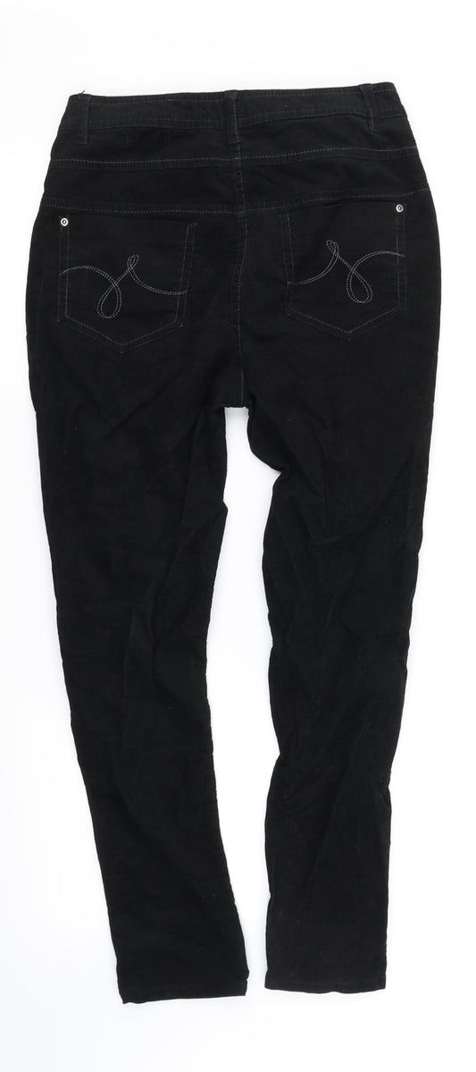 Womens UK Size 10 NEXT Regular Fit Black Trousers