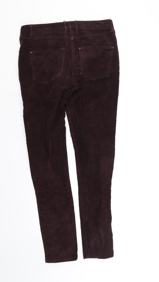 m&s Womens Purple Trousers Size 8 L30 in
