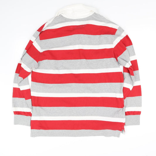 st john Mens Red Spotted Polo Size M