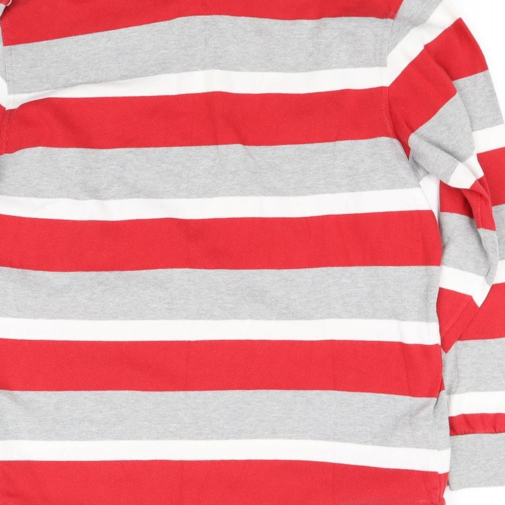 st john Mens Red Spotted Polo Size M