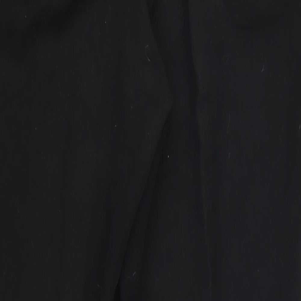 Womens UK Size 12 Papaya Regular Fit Black Trousers