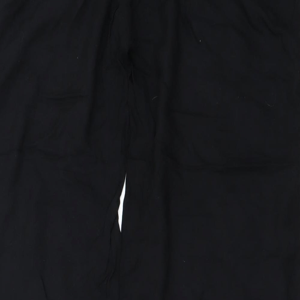 Womens UK Size 12 Preworn Regular Fit Black Trousers