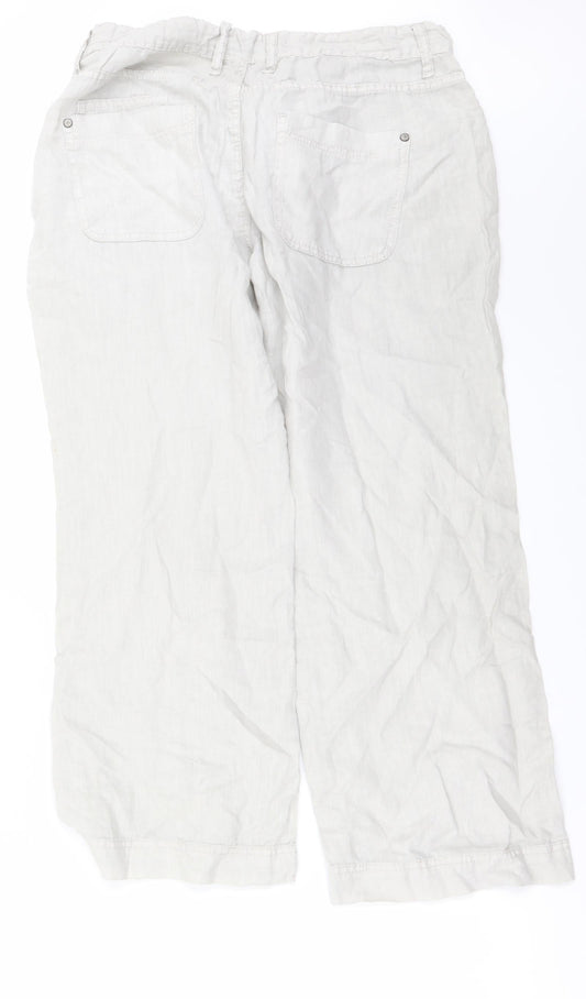 Indigo Womens Grey Trousers Size 14 L24 in