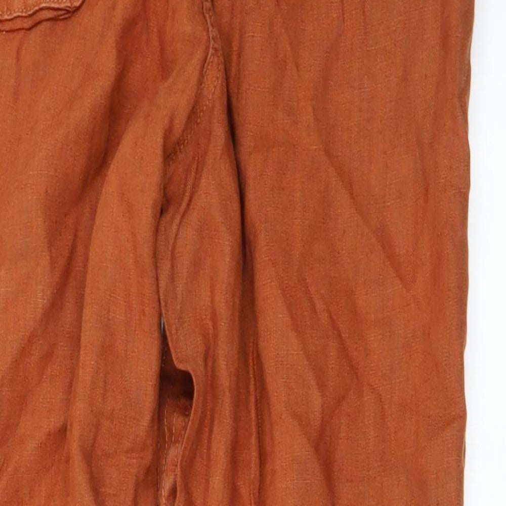 Womens UK Size 14 Marks and Spencer Regular Fit Brown Trousers