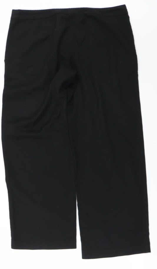 Womens UK Size 34 in NEXT Regular Fit Black Trousers