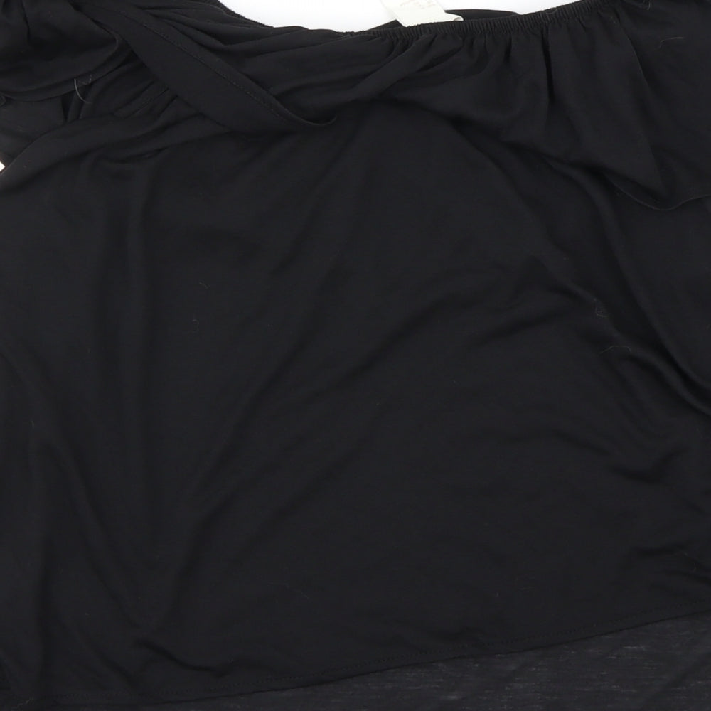 Womens UK Size XL H&M Black Basic Blouse