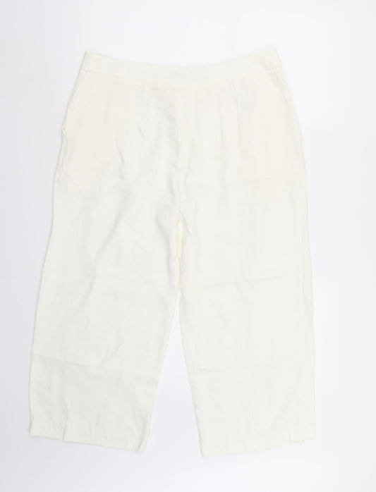 NEXT Womens White Trousers Size 12 L23 in