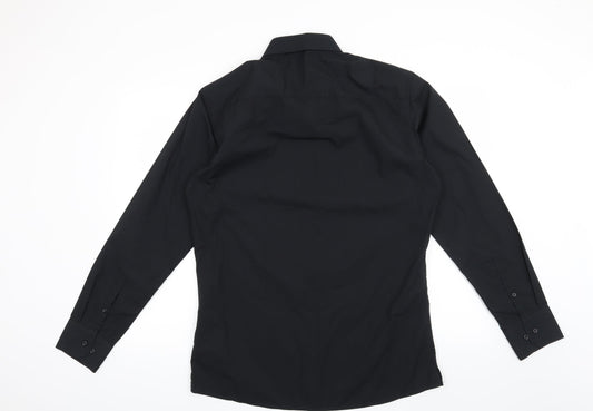 Mens UK Collar Size 16 NEXT Smart Black Dress Shirt
