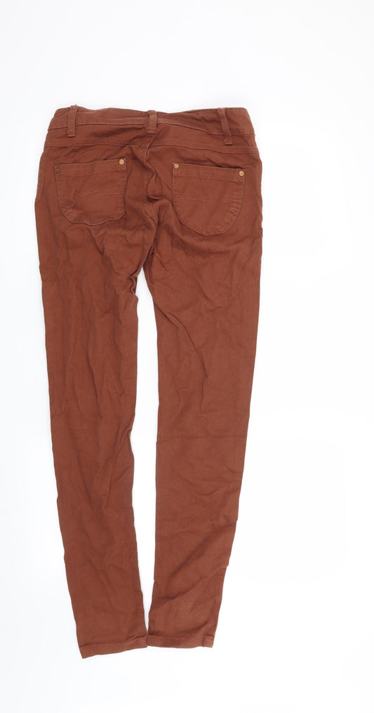 Denim CO Womens Orange Skinny Jeans Size 10 L30 in