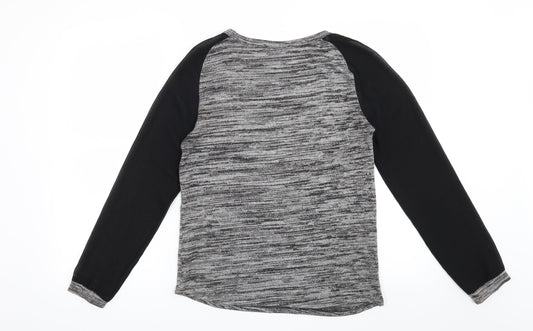 Womens UK Size 8 Atmosphere Grey Basic Blouse