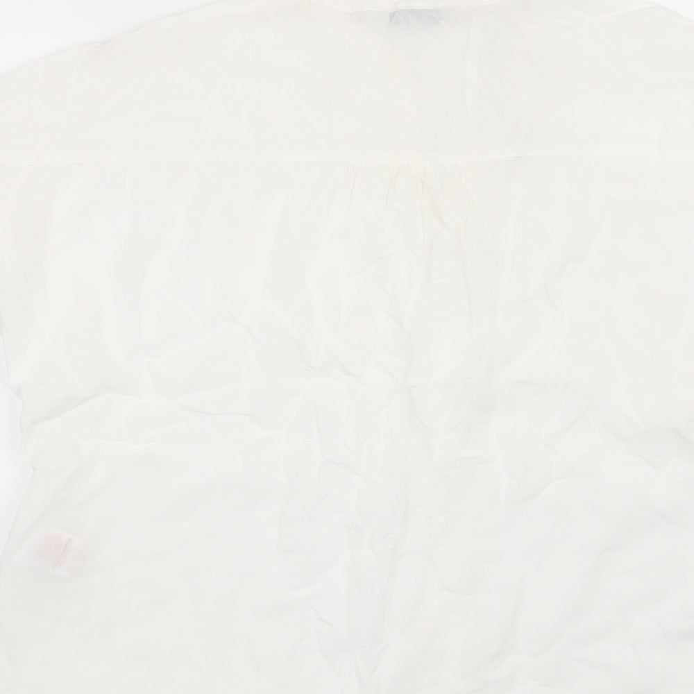 Womens UK Size 12 Peacocks White Basic Blouse
