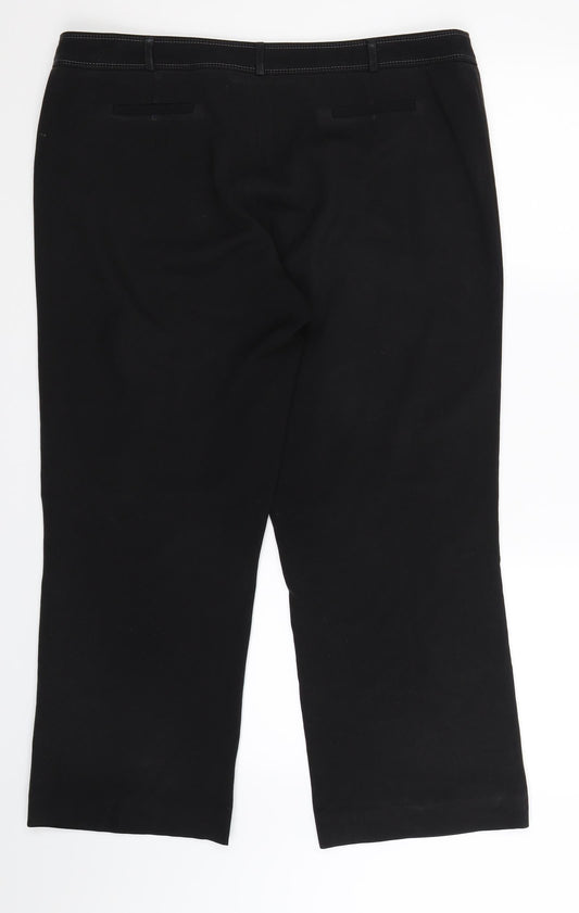 Womens UK Size 16 Dorothy Perkins Regular Fit Black Trousers