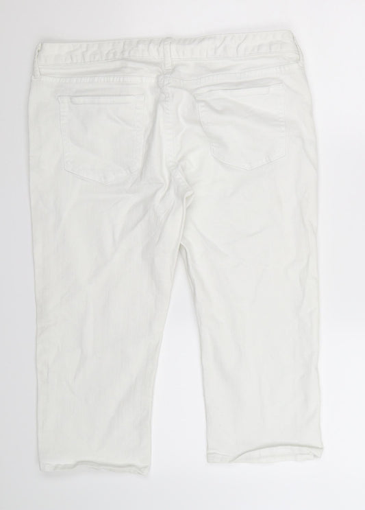 Gap Womens White Denim Cropped Jeans Size 16 L20 in