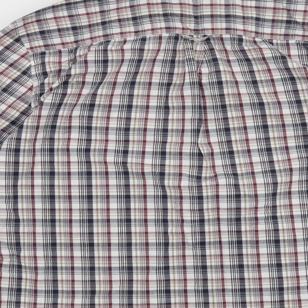 Mens UK Size M Maine Red Button-Up Long Sleeve Casual Shirt