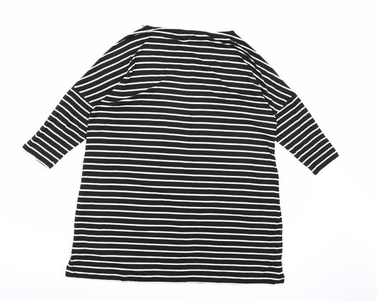 Very Womens Black Striped A-Line Size 12