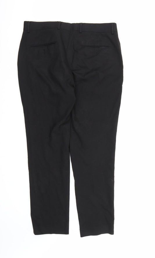 ASOS Mens Black Rayon Dress Pants Trousers L29 in