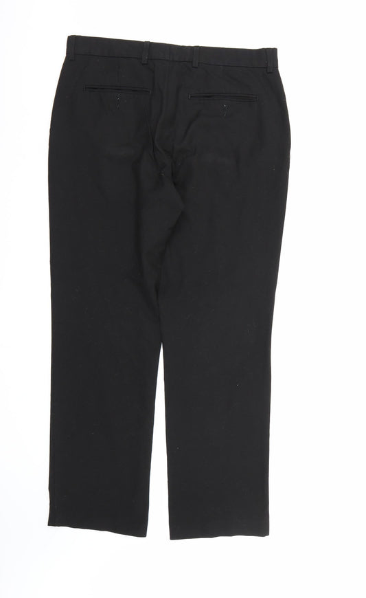 ASOS Mens Black Rayon Dress Pants Trousers L30 in