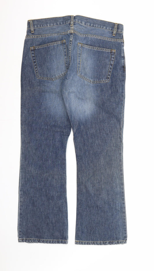 Mens UK Size Divided by H&M Regular Fit Straight Blue Jeans