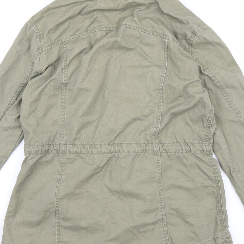 Divided by H&M Womens Green Denim Overcoat Coat Size 8