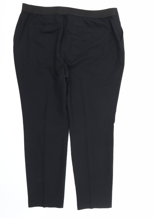 Womens UK Size 20 Bonmarché Regular Fit Dress Pants Black Trousers