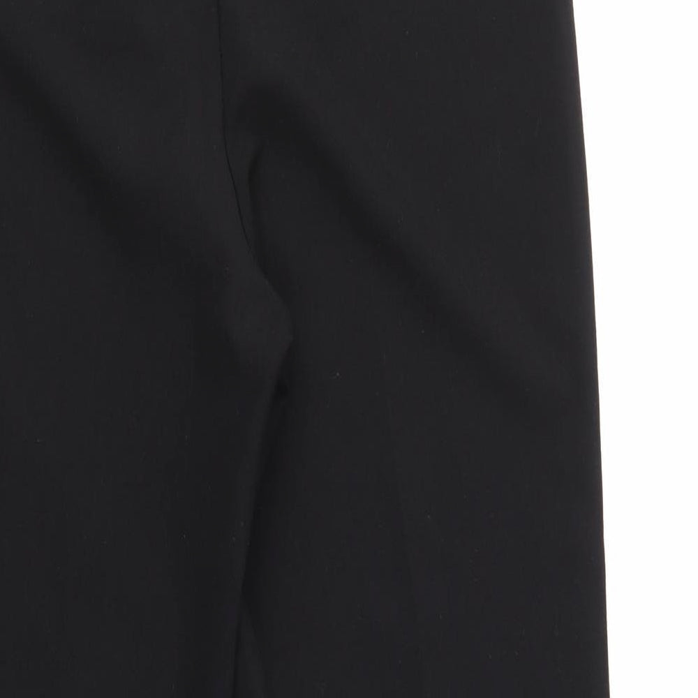 elite Womens Black Trousers Size 12 L28 in