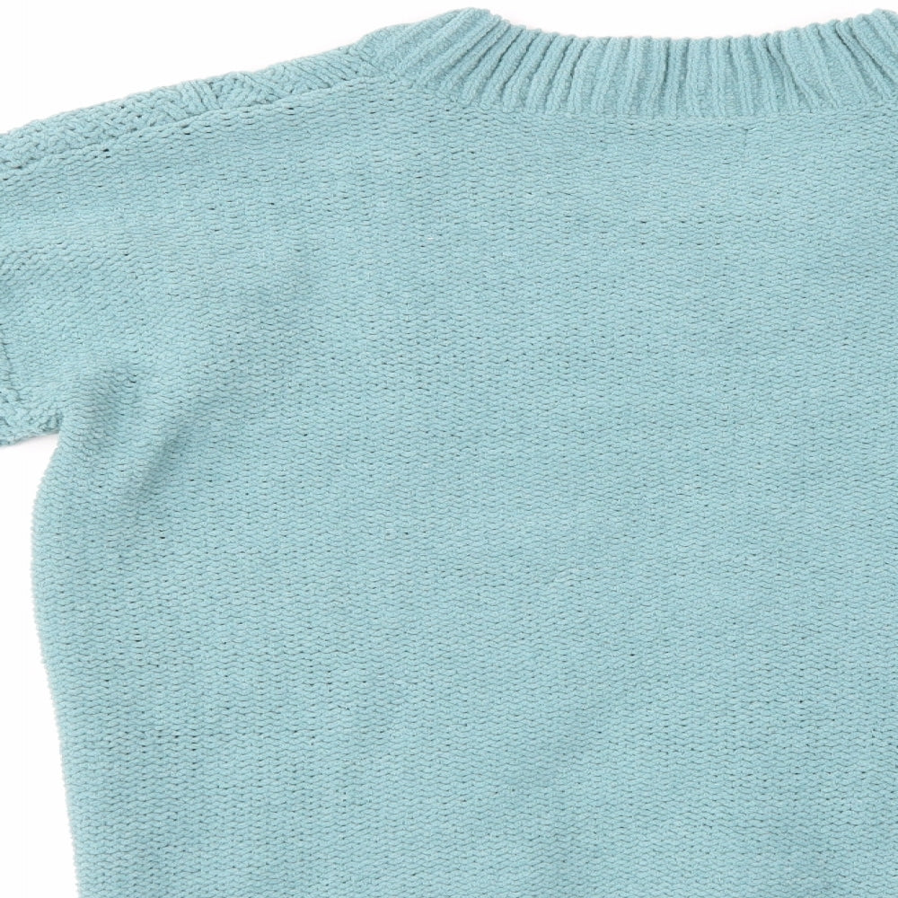Primark Womens Blue Argyle/Diamond Pullover Jumper Size S