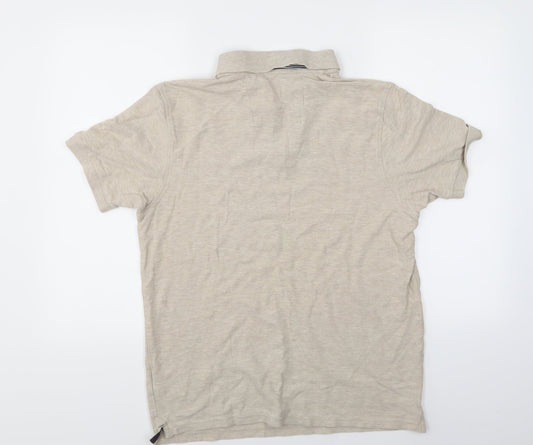 modern essentials Mens Beige Polo Size M