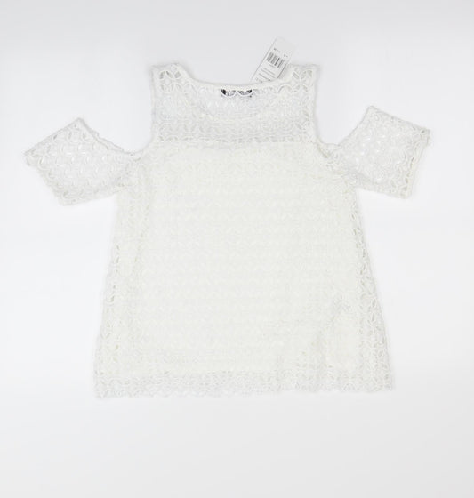 Womens UK Size 8 Select Ivory Basic Blouse