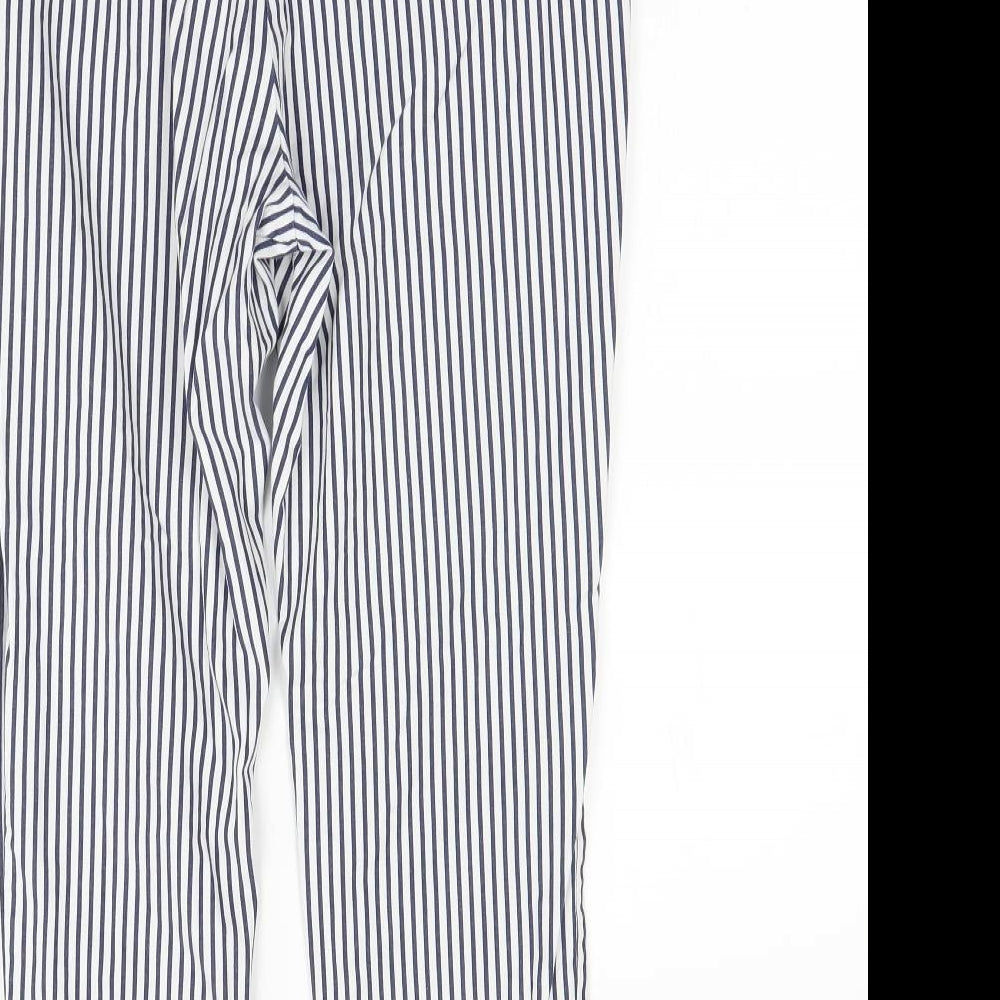 Vera Moda Womens White Striped Trousers Size S L28.5 in