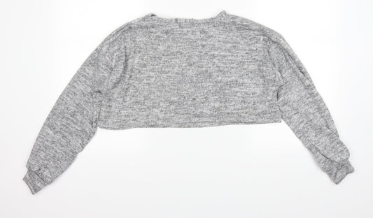 PRETTYLITTLETHING Womens Grey Pullover Jumper Size 10