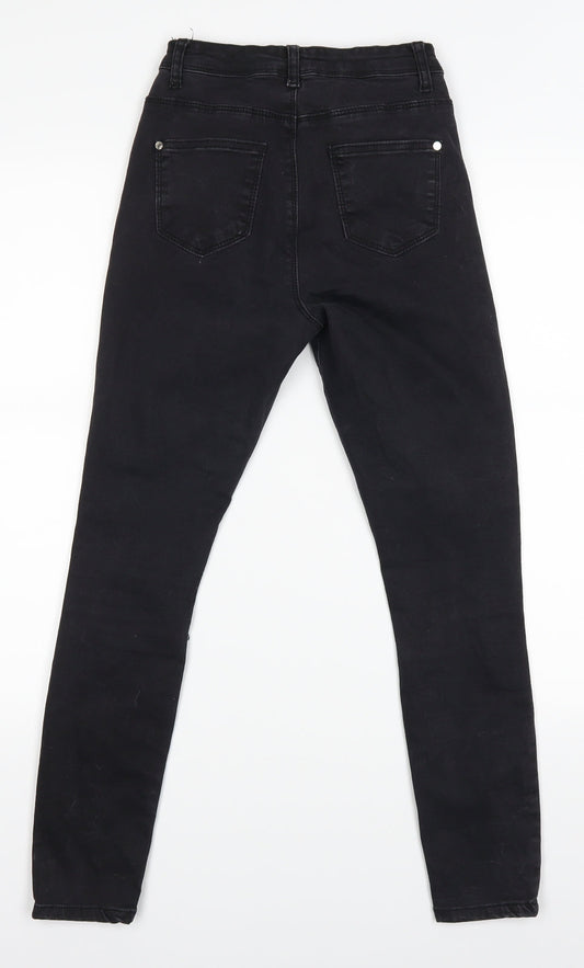 Missguided Womens Black Skinny Jeans Size 4 L24 in