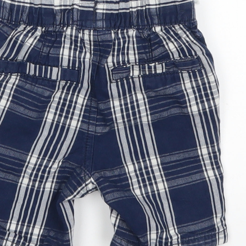 NEXT Baby Blue Plaid Cropped Trousers Size 9-12 Months