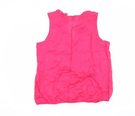 LOFT Womens Pink Basic Tank Size L